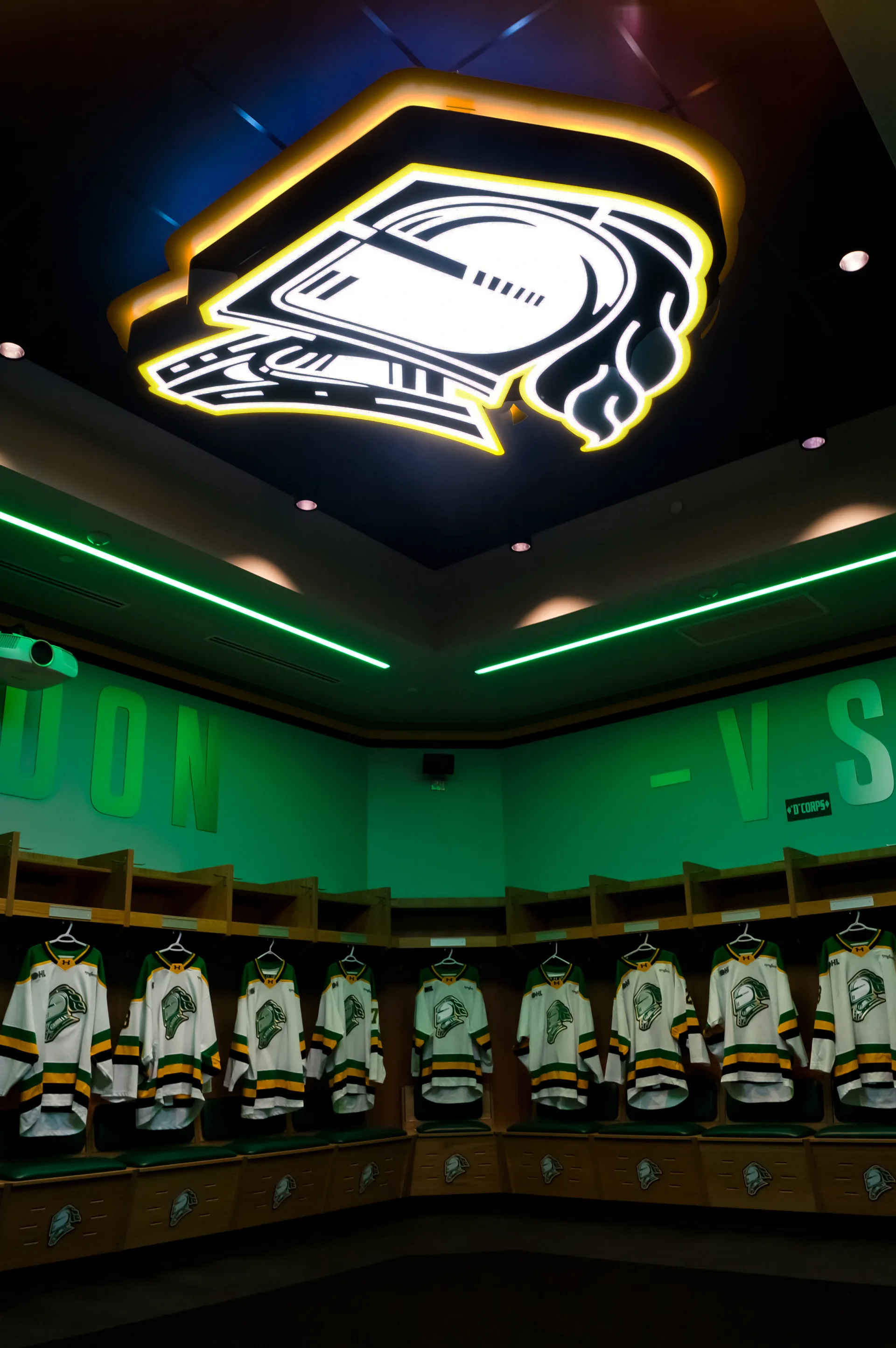 London Knights illuminated crest sign