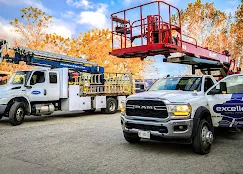 Excellent Sign Group installation vehicles ready for a job site