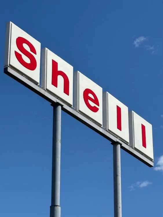 Shell architectural pylon sign